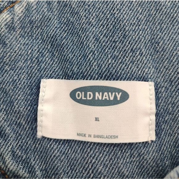 Old Navy Women's Size XL Blue Denim Sleeveless Overalls Adjustable Straps Casual - Picture 5 of 7